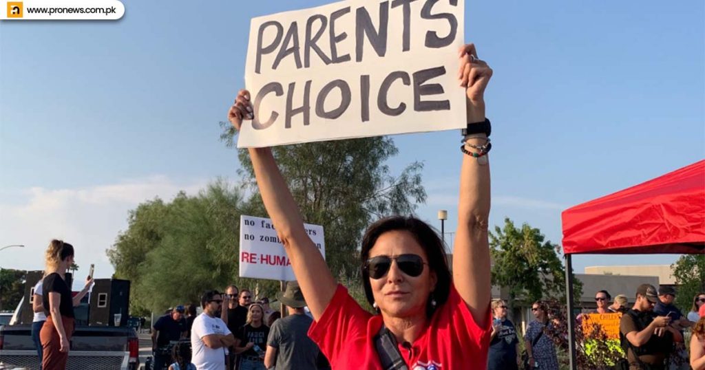 Protest by the parents