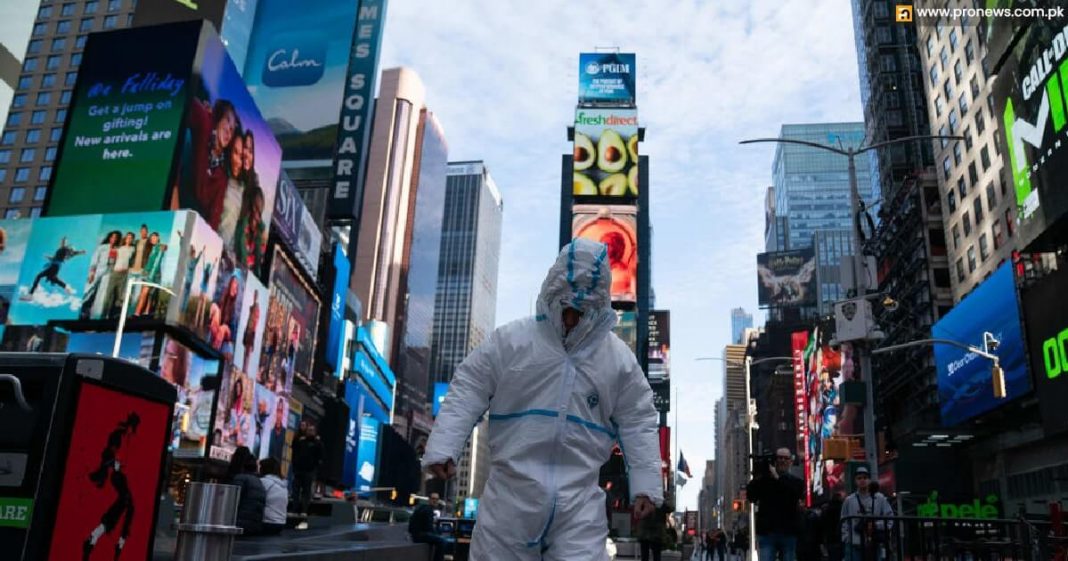 Zero-Covid Chinese artist spoke against the policy by wearing 27 hazmat suits in Times Square