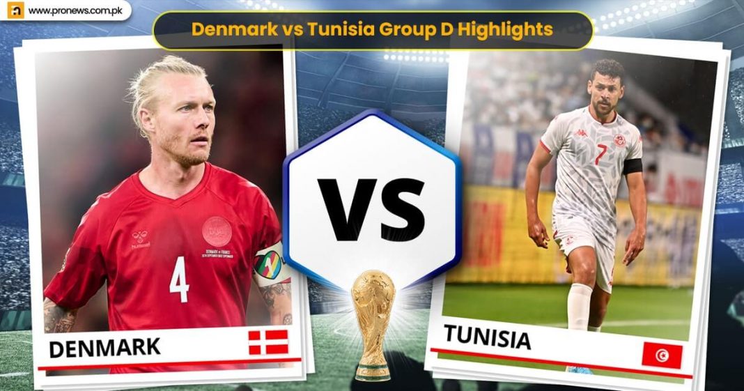 FIFA World Cup 2022 Denmark vs Tunisia Group D Highlights