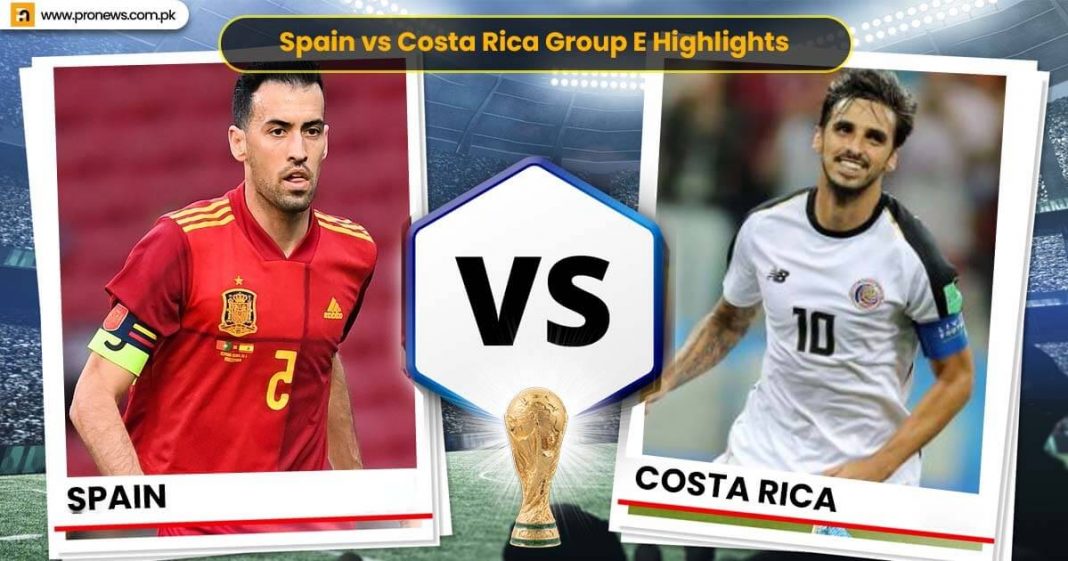 FIFA World Cup 2022 Spain vs Costa Rica Group E Highlights