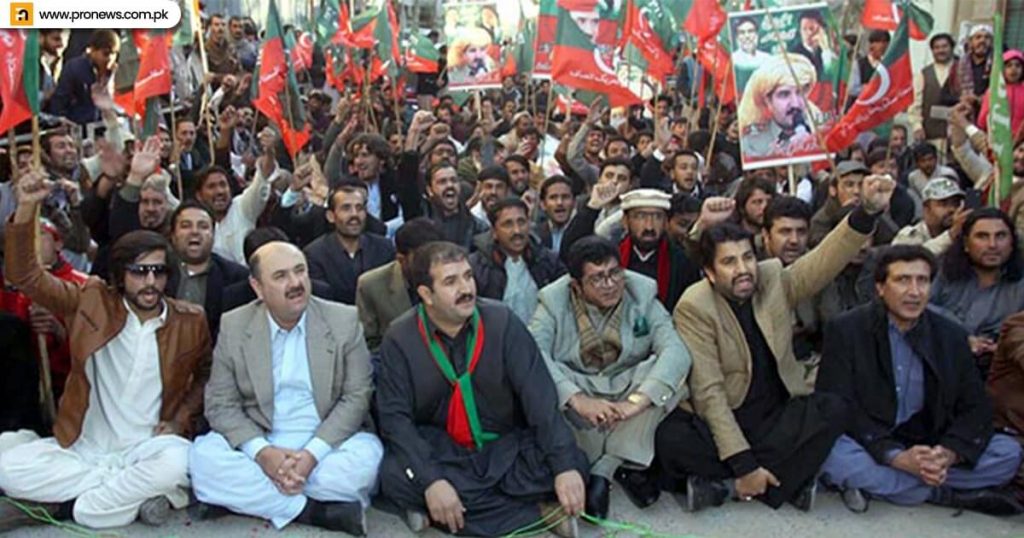 PTI Balochistan staged demonstrations in Quetta