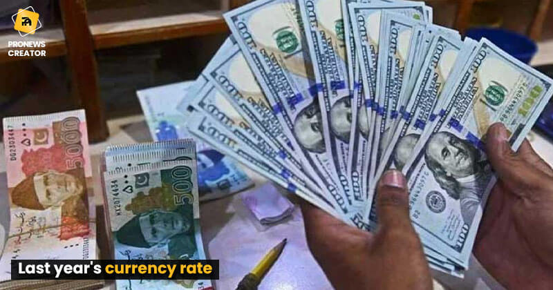 Last year's currency rate