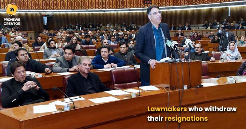 Lawmakers who withdraw their resignations