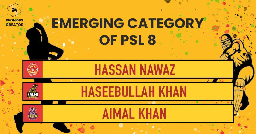 Once-over of Players Picked in Emerging Category of PSL 8