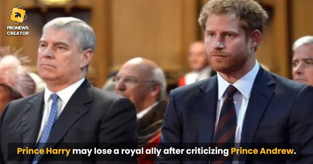 Prince Harry may lose a royal ally after criticizing Prince Andrew-min