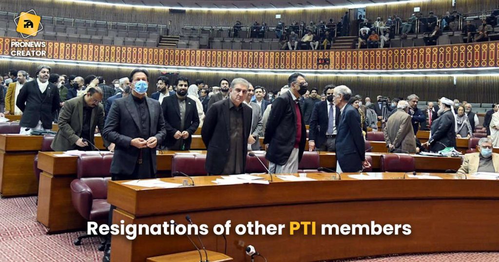 Resignations of other PTI members