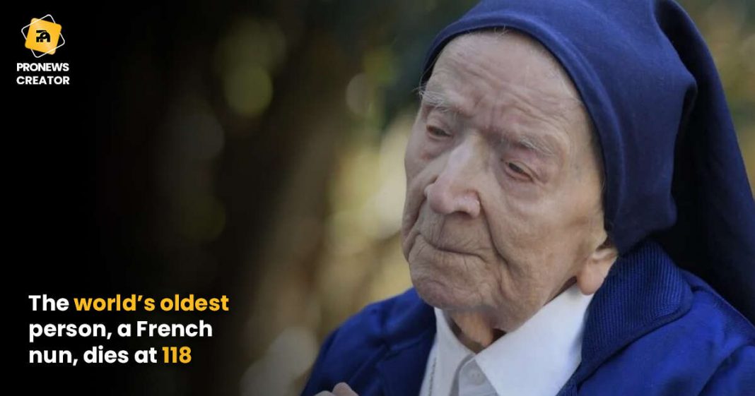 The world’s oldest person, a French nun, dies at 118