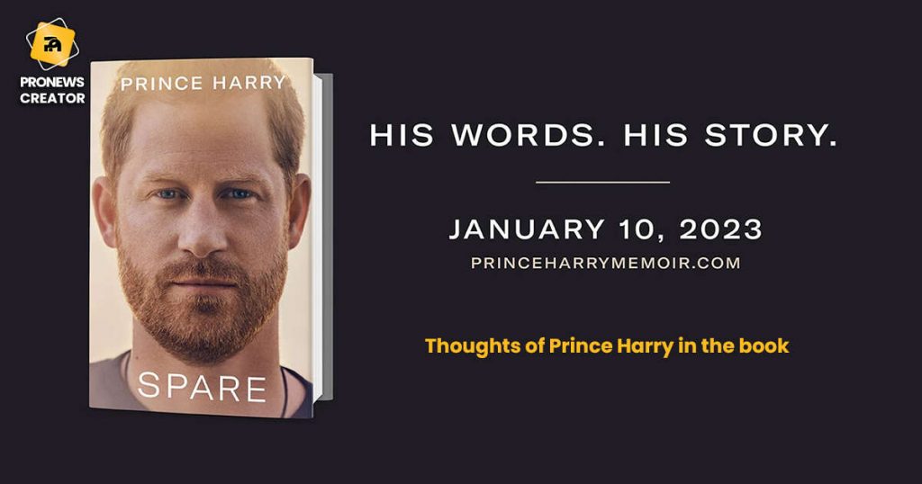 Thoughts of Prince Harry in the book