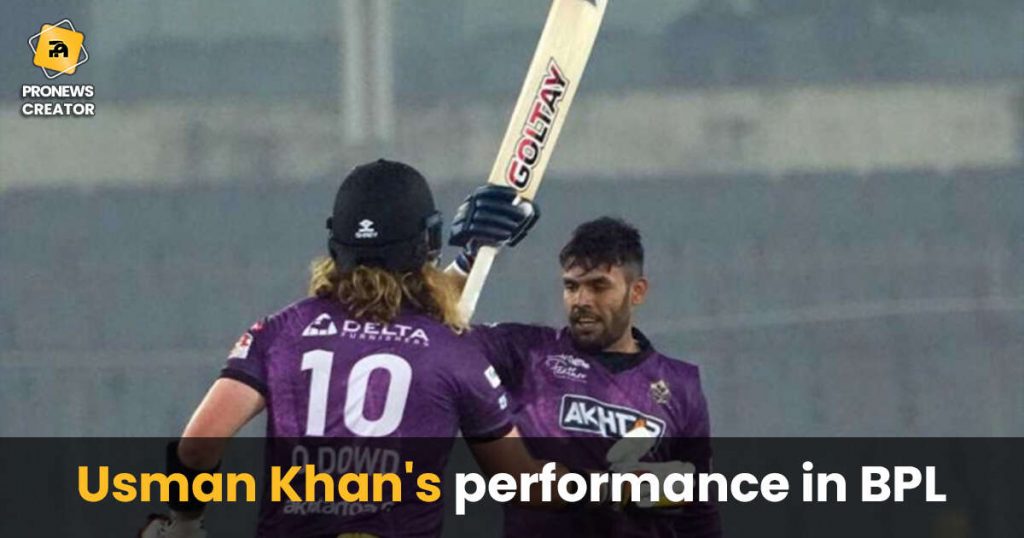 Usman Khan's performance in BPL