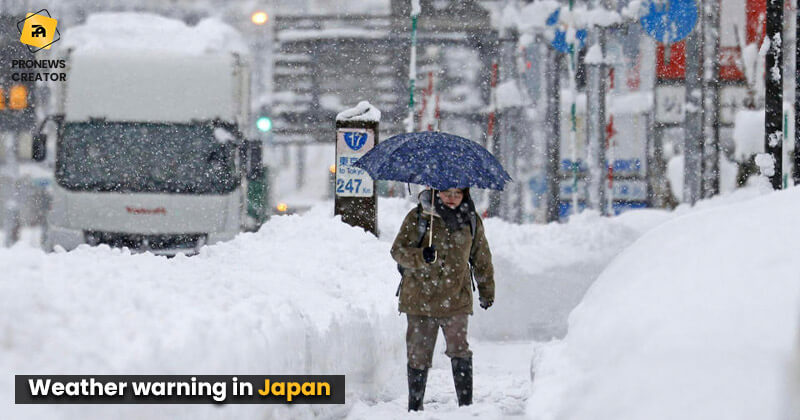 Weather warning in Japan