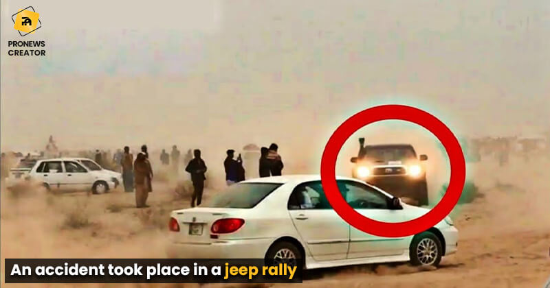 An accident took place in a jeep rally