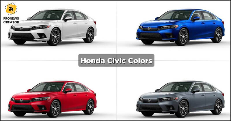 Available colors of Honda Civic