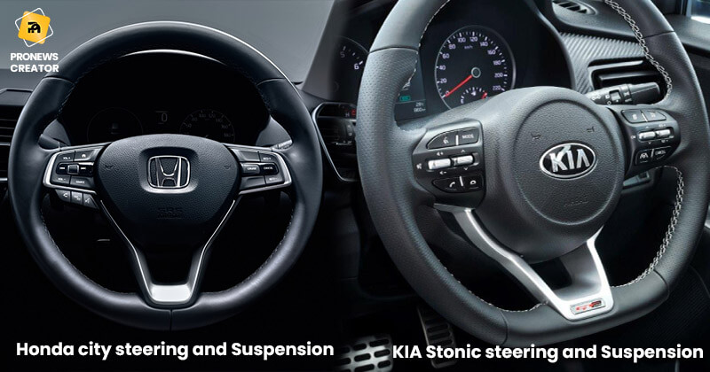 Comparison of steering and Suspension