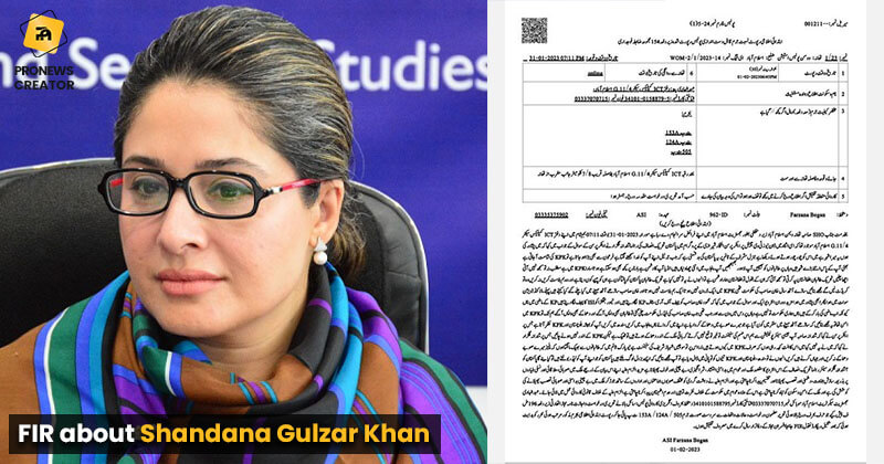 FIR about Shandana Gulzar Khan