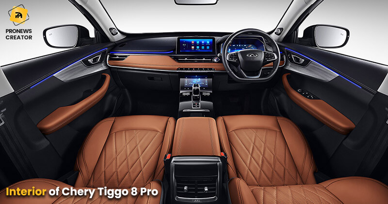Interior of Chery Tiggo 8 Pro