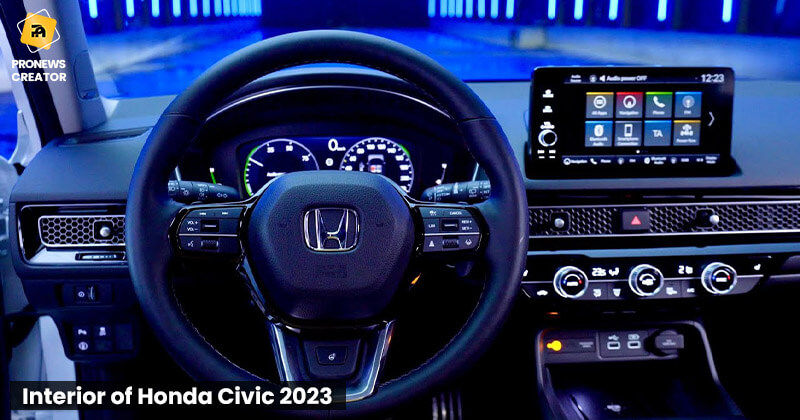 Interior of Honda Civic 2023