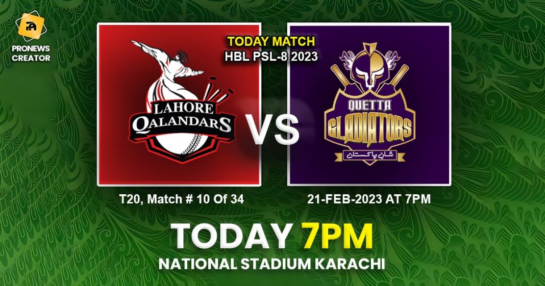 PSL 2023 Quetta Gladiators vs Lahore Qalandars –Highlights of Match 10