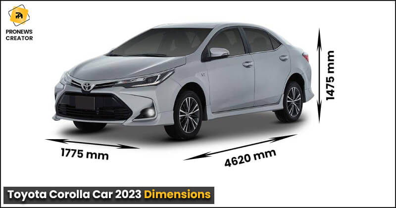 Toyota Corolla Car 2023 Dimensions