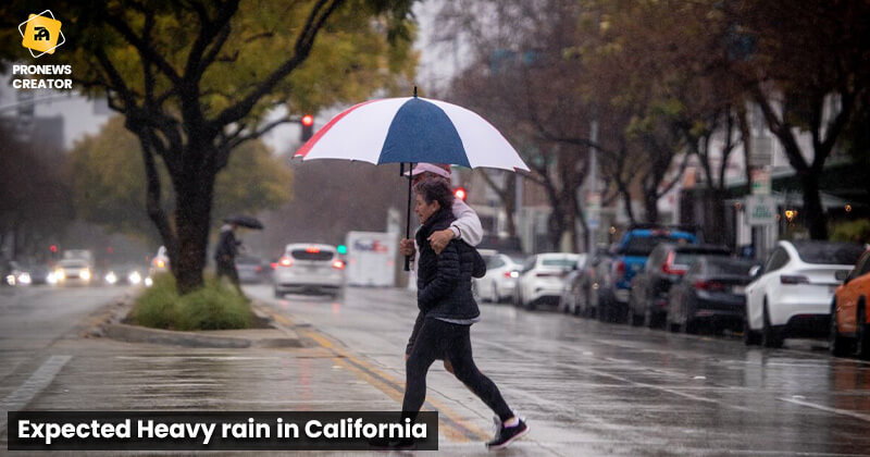 Expected Heavy rain in California