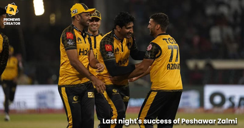 Last night's success of Peshawar Zalmi