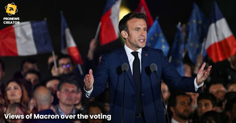 Views of Macron over the voting